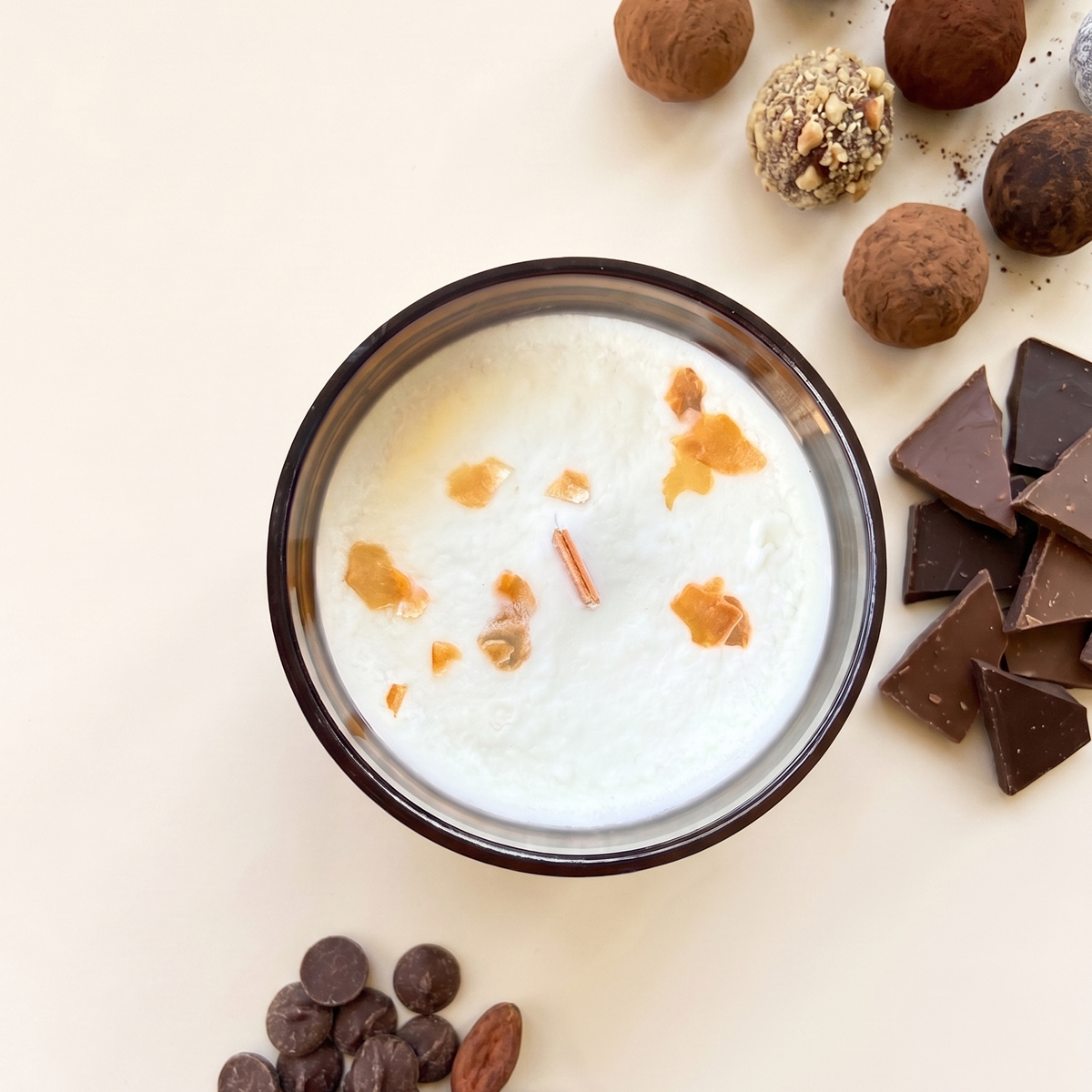 Świeca sojowa "Słodka Harmonia" - Trufla/czekolada | 180 ml - obrazek 2