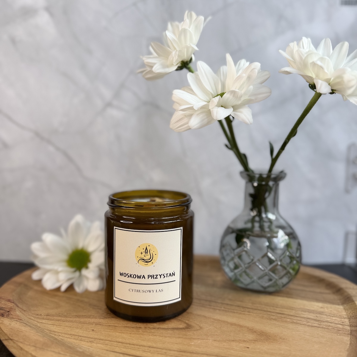 Świeca sojowa "Cytrusowy Las" - Bergamotka i cedr | 180 ml - obrazek 4