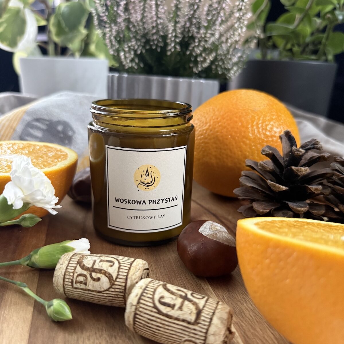 Świeca sojowa "Cytrusowy Las" - Bergamotka i cedr | 180 ml - obrazek 3